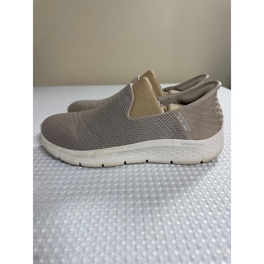 Skechers Walking Shoes Womens 10.5 GO WALK 6 Taupe Pebble Walking 124963W EUC